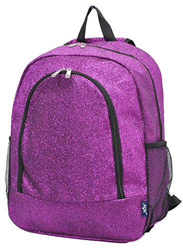 NGIL Schulrucksack aus Segeltuch, Glitzer-lila, Medium, Rucksack