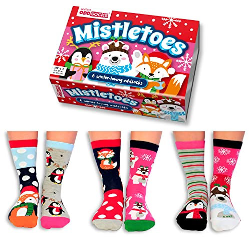 Mistletoes Weihnachten Oddsocks Socken in 37-42 im 6er Set - Strumpf