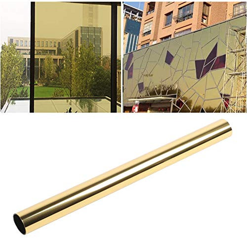 Fensterfolie, 0,5x3 Meter Einweg Sonnenschutzfolie Wärmedämmung Fensterfolie für Zuhause Goldfarbe
