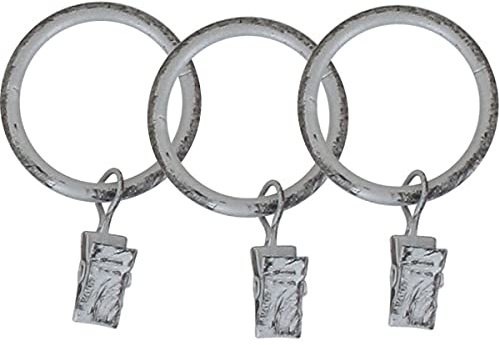 Lot de 8 anneaux à pince (D20 mm) Argent et noir