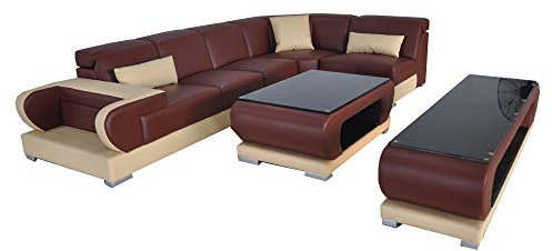 JVmoebel Eck Sofa Couch Polster Leder Couchen Sofas Wohnlandschaft Luxus Garnitur Ecke