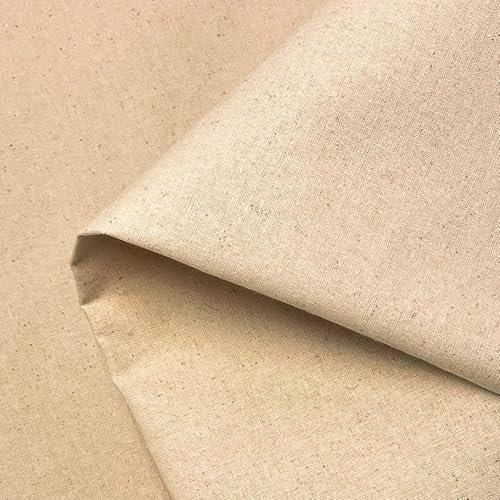 Calico Fabric (3 Metre, Natural - 58”) Unbleached Medium Weight 100% Cotton