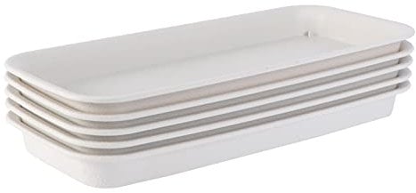Cabilock 5 Stück Gartentopf-Untersetzer aus Kunststoff, Untersetzer, Blumenkasten, Untersetzer, rechteckig, Blumentopf, Abtropfschale für Pflanzgefäß, Topf, Fensterbank, Regal