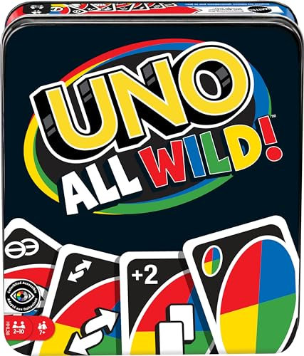 ​UNO All Wild Card Game with 112 Cards, Gift for Kid, Family & Adult Game Night for Players 7 Years & Older​​ [Amazon Exclusive]