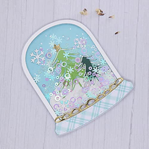 KSCRAFT Christmas Snow Globe Dome Shaker Metal Cutting Dies for DIY Scrapbooking/Card Making/Kids Fun Decoration Supplies
