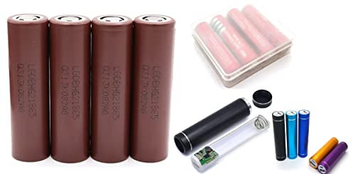 4 batterie agli ioni di litio HG2 | 3,6 V 3000 mAh 30 A + custodia per batteria abbinata + Power Bank