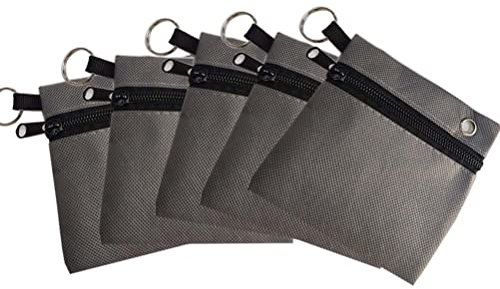 Youkang Golf-Tee-Tasche, 11,2 x 11,2 cm, professionelle Golf-Tee/Balltasche mit Reißverschluss, mit Schlüsselring