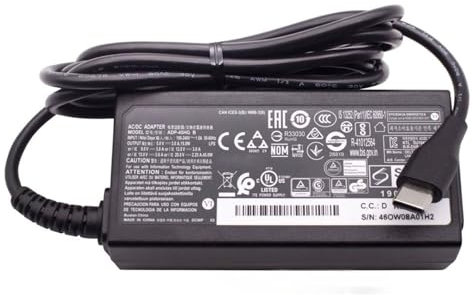 New 45W USB-C TYPE C Charger Replacement For Acer Chromebook Spin R721T, Spin 311 R721T N18Q12, Spin 311 R721T-23V7, Spin 311 R721T-28RM Laptop Adapter With UK Cord - Sold By Wikiparts