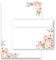 Briefpapier/Briefumschlag Set edel mit Rosen in altrosa und zarten Pastelltönen bedruckt 2 seitig A4 120 g/m² c6 80 g/m² Kuvert vintage 50 Briefpapier Blatt MIT 25 Umschlägen