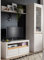 TV Möbel Wohnzimmer Set Massivholz Mediawand Wohnwand TV Wand Lowboard Wandboard Vitrinenschrank Kiefer massiv weiß Weiss