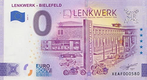 0 Euro Schein Lenkwerk Bielefeld 2023-5 - Null Euro Souvenir Banknote mit Verschiedenen Sehenswürdigkeiten