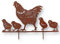 Crispe home & garden Gartenstecker Edelrost - Hühner Familie - Höhe 58 cm