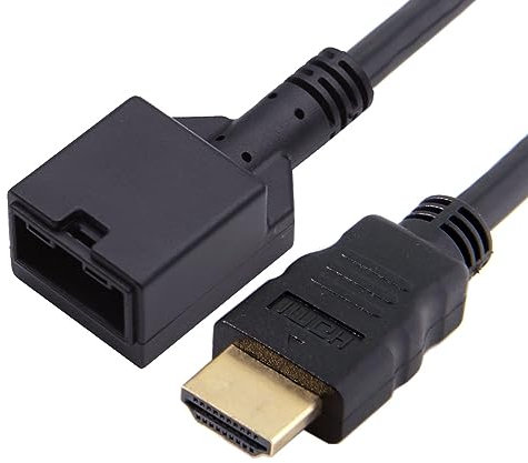CY Cable 4K HDMI 1.4 Tipo E hembra a tipo A macho Cable de audio de vídeo para sistema de conexión automotriz Conector de grado 0,5 m