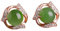Lllunimon Jade Ohrstecker, Grüne Jade Ohrringe Für Frauen, 925 Sterling Silber Zirkon Ohrstecker Jade Schmuck Für Frauen & Männer