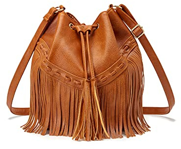 Gladdon Bucket Bags for Women Crossbody Purses Ladies Shoulder Handbags Brown