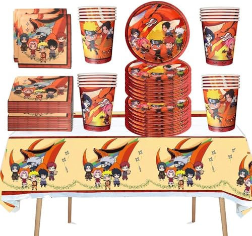 DecPtyTa Stoviglie per Feste di Compleanno Decorazioni Compleanno Piatti e Bicchieri per feste di compleanno Tovaglioli Tovaglia,Adatto per 20 Persone (HY2)