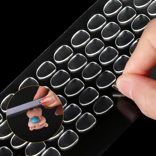 500pcs Clear Mounting Putty, Removable Gel Glue Putty Museum Adhesive Tacky Putty Double Sided Sticky Dots Small Nano Putty No Trace Sticky Putty for Wall Hanging Poster Pictures Crafts (0.47x0.31)