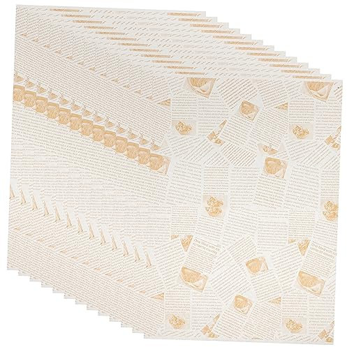 Hoement 100 Blatt Ölabsorbierendes Packpapier Sandwich-gewebe Plätzchen-geschenkpapier Kraftpapier Wachs Metzgerpapier Picknickpapiere Aus Wachs Snackmatte Aus Papier Ölbeständiges Papier