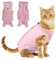 Cat Clothes Costume de récupération de chirurgie pour chat - Body pour spa médical - Blessures abdominales - Protection anti-fuite - Alternative au sevrage - Pyjama