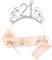 Ouceanwin Geburtstagskrone Schärpe Frau Deko Set, Kristall Tiara Krone 21. Geburtstag Frauen Deko Strass Haarreif Stirnband Geburtstag Geschenk für 21 Jahre Frau Geburtstag Party Deko