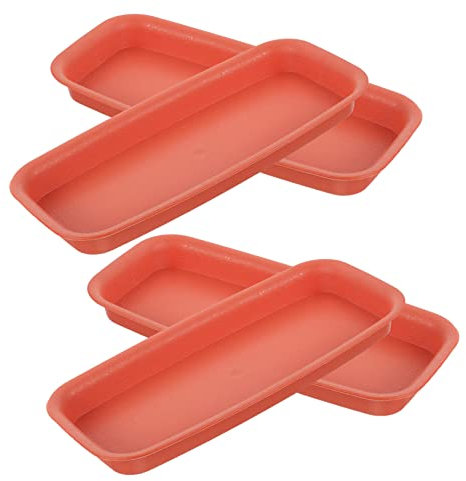 Gogogmee 4 Bandejas para Macetas A Prueba De Fugas Y Sin Plástico Bandejas Antigoteo para Macetas Decoración Interior Y Exterior Accesorio Moderno para El Hogar Color Rojo Ladrillo
