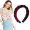 Haarreif Samt Geflochten Haarreifen Damen Stirnband Breit Haarband Vintage Gepolsterte Haarreifen Mode Stirnbänder Haarschmuck Kopfband für Frauen Mädchen Rot