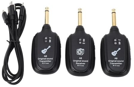 Kabelloses Gitarrensystem, 2,4 GHz, 6,35 Mm Stecker, Kabelloser Gitarrensender, Empfänger für Bass