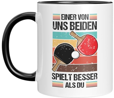 Lustige Tischtennis Tasse | Einer von uns beiden spielt besser als du | Geschenkidee für Tischtennis-Fans