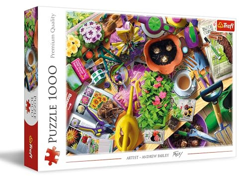 Trefl - Garten-Aufräumen Puzzle 1000 Teile, 68 x 48 cm, DIY-Puzzle, Scenic, für Erwachsene und Kinder ab 14 Jahren
