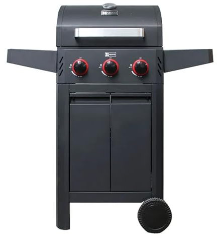 Passion Grills BBQ Ohio 3-Burner Gas Grill – Black | Premium Outdoor Cooking Ideal for BBQ Parties & Grilling Enthusiasts