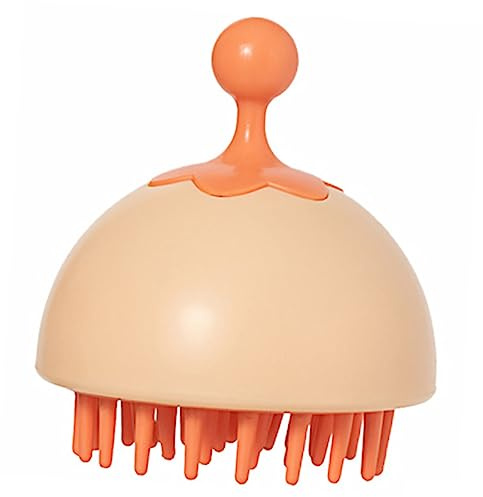 Orange Kopfshampoobürste aus Pp und Silikon für Babypflege | Ergonomische Tragbar Sanfte Reinigen Form, zu Leicht, und Kopfhautmassage