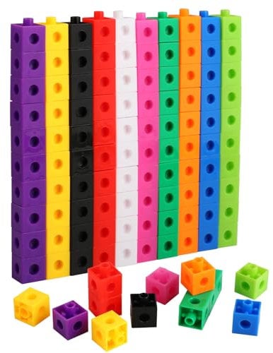 Cubi ad incastro matematici, 100 blocchi numerici per calcolo, giocattolo educativo per scuola primaria, blocchi di costruzione per sviluppare abilità matematiche, casa dei cubi per bambini