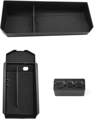 CDEFG Lot de 2 organiseurs de console centrale compatibles avec C-HR CHR Hybrid 2024 2025 Facelift Console centrale de voiture C-HR 2024 Accessoires