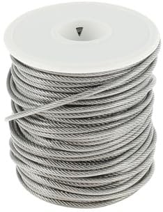 HFGDRH Galvanised Wire Rope, 15/30mm Stainless Steel Cable Railing Kit Heavy Duty Coated Wire Rope Wire Roller Shutter Kit for Outdoor Tent Garden Fence(15M)