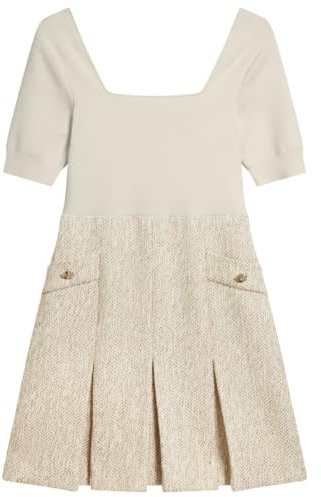 Ted Baker Damen Vulpad-Knit Bodice Boucle Mini Dress Lässiges Kleid (1er Pack)