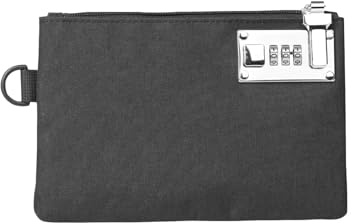 COZERI Lockable Money Wallet Bag - Anti-theft Security Travel Business Trip Hidden Bag Men Women, Portable 3-Digit Lockable Metal Combination Lock Money Pouth for Cash/Passports/Jewelry/Card/Document