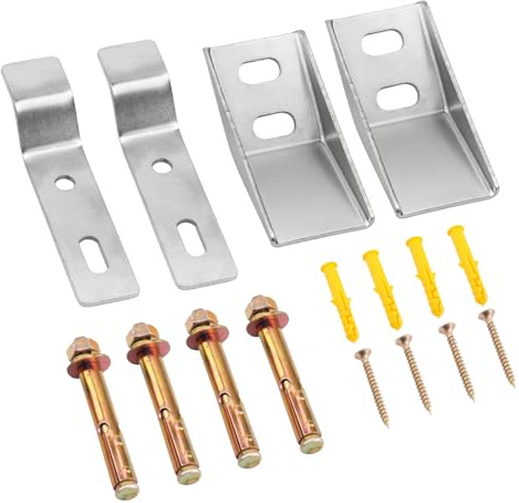 2 Set Urinal Sink wall mounting Bracket kit for Lavatories,Wall-Mounted washbasins, Under-Counter basins,and urinals, wall Hung Sink Hangers with Hardware Screws