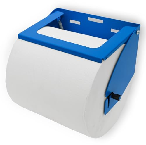 Syncro System Portarotolo carta in acciaio per furgone officina mobile – con rotolo 27cm sistema antisrotolamento