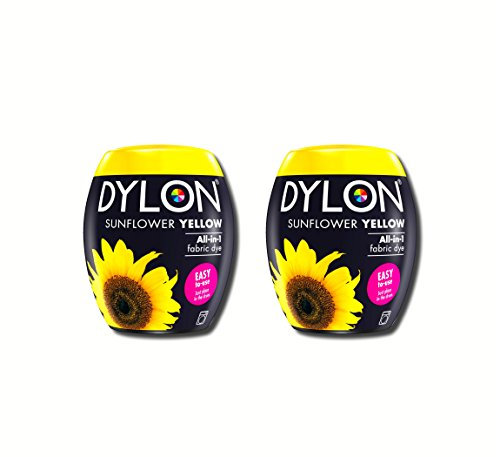 Dylon Lot de 2 capsules de teinture pour machine Jaune tournesol 350 g