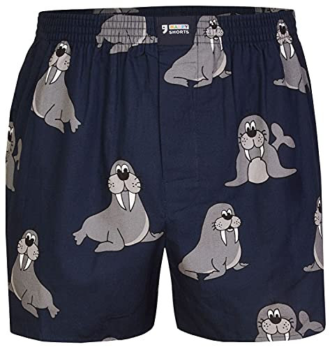 Happy Shorts Webboxer Herren Boxer Motiv Boxershorts lustig Farbwahl, Farbe:Design 22, Grösse:L