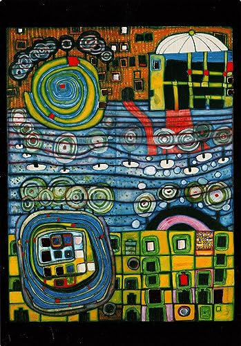 Wörner Verlag Kunstkarte Hundertwasser Die vier Einsamkeiten