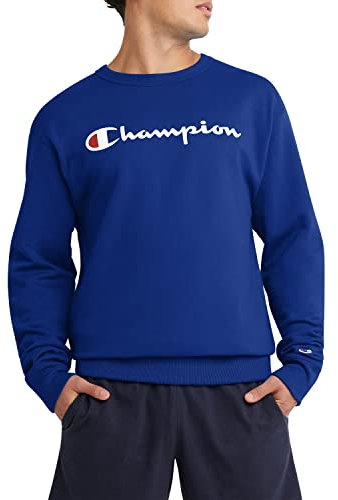 Champion Men's Graphic Powerblend Fleece Crew Sweatshirt, Surf the Web, M UK