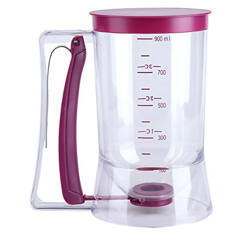 Zerodis 900ML Cupcake Pancake Batter Manual Dispenser Mix Pastry Jug Waffle Measuring Cup Muffin Helper Baking Kitchen Tool