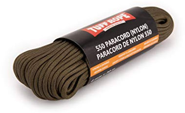 TUFF ROPE® Paracord 550 (Nylon) - 4mm - DAS Starke Seil - Reißfest & Langlebig - 7 Kernfäden - Mehrzweckseil für Outdoor, Haus & Garten in Premium Qualität (Army Green, 30m)