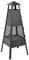 Trueshopping Metal Chiminea Fire Pit, 100cm Pyramid Log, Charcoal & Wood Burner - Garden Fire Pit with Safety Grill & Firepoker, Sleek Black Garden Heater, Ideal for Patio Ambience & Outdoor Warmth