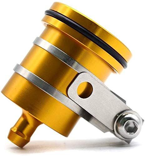 POFET Serbatoio del fluido della frizione del freno in alluminio per moto Serbatoio dell'olio anteriore o posteriore per CBR 125R 150R 1000RR 1100R GROM MSX12 ect. - Giallo