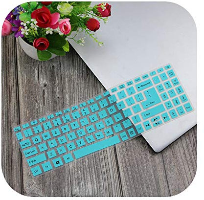 Keyboard cover Keyboard Protector for Acer Aspire 5 A515 52 57mu A515 52g A515 52 51 55l1 A515 Swift 3 15.6 Inch Laptop Keyboard Cover Clear TPU Skin White Blue