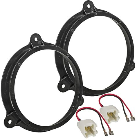 tomzz Audio 2809-000 Lautsprecherringe Adapter Halterungen kompatibel mit Dacia Lodgy Sandero Logan für 165mm DIN Lautsprecher