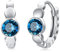 Zirkonia Creolen Ohrringe 925 Sterling Silber Klein Geburtsstein Ohrringe mit Zirkonia birthstone Hinged Klapp Creolen für Damen Kinder 10 mm