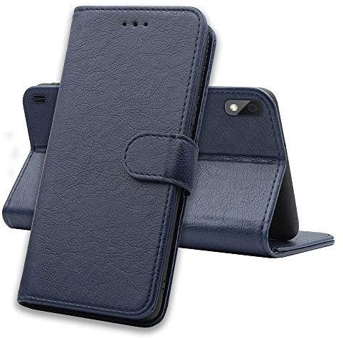 CEKA TECH Coque pour Samsung Galaxy A10, Pochette Protection Etui Housse Premium,Fermeture Magnétique,Flip Case Compatible avec (Samsung A10, Bleu)